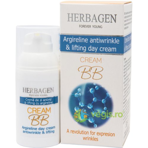 Herbagen Crema de zi antirid si lifting bb cream spf15 cu argireline 30g