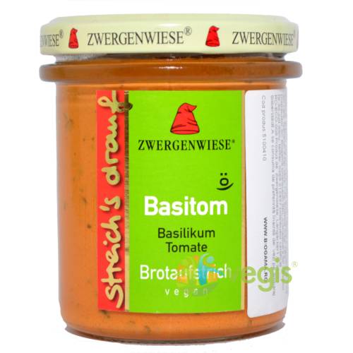 Crema tartinabila basitom cu busuioc si tomate ecologica/bio 160g