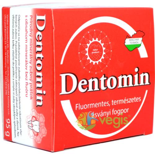 Dentomin - praf de dinti nespumant fara fluor 95g