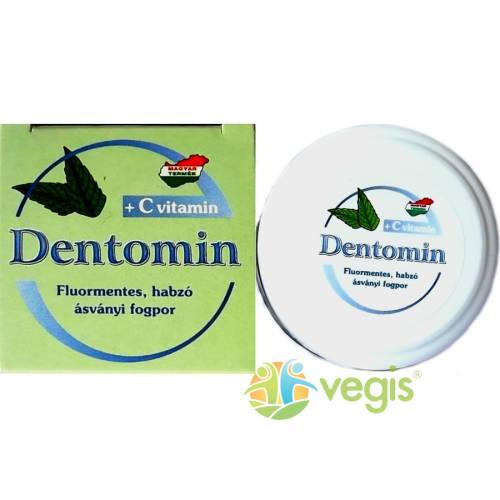 Dentomin - praf de dinti spumant cu aroma de menta 25g