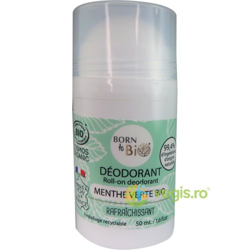 Deodorant roll-on cu menta verde bio 50ml