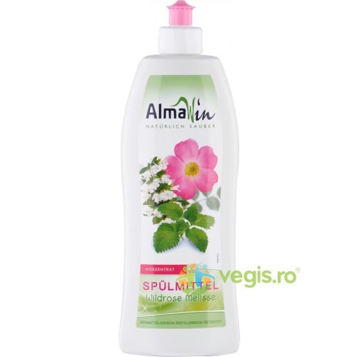 Detergent de vase concentrat cu trandafir salbatic si melisa ecologic/bio 500ml