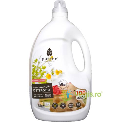Detergent lichid pentru rufele copiilor cu musetel eco/bio 3l