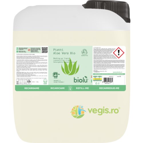 Detergent pentru vase cu aloe vera ecologic/bio 5l