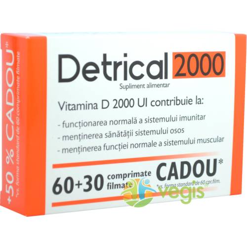 Detrical (vitamina d3) 2000iu 60cpr + 30cpr cadou