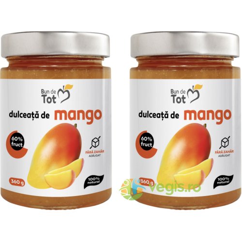 Dulceata de mango fara zahar 360g+360g