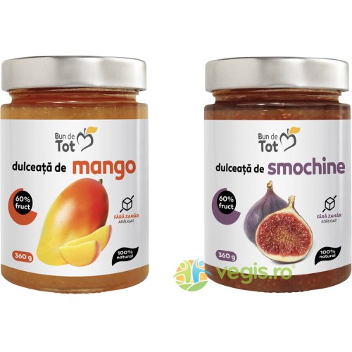 Dulceata de mango fara zahar 360g + dulceata de smochine fara zahar 360g