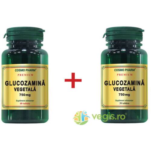 Glucozamina vegetala 750mg premium 60cpr+30cpr pachet 1+1