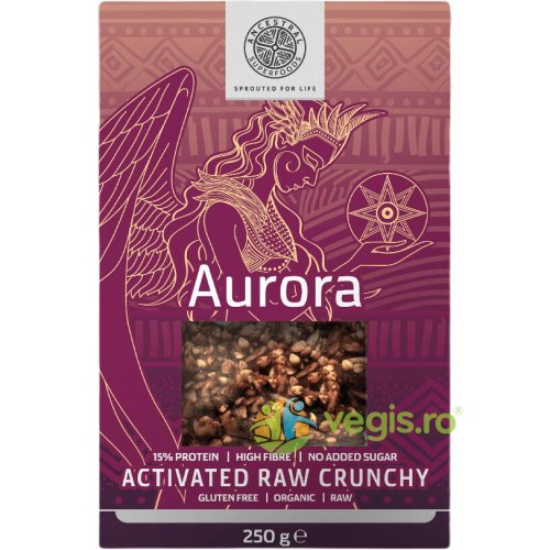 Gustare raw crunchy cu seminte activate aurora ecologica/bio 250g