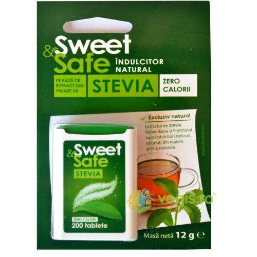 Indulcitor natural stevie sweet&safe 200 tablete