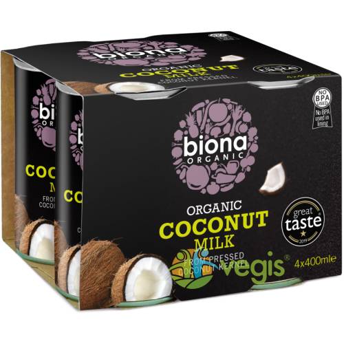 Lapte de cocos ecologic/bio 4bucx400ml