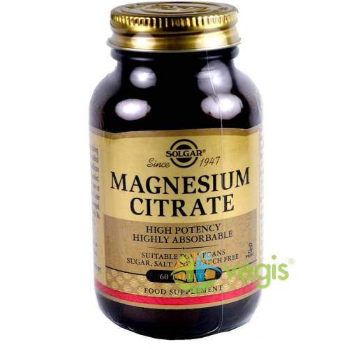 Solgar Magnesium citrate (citrat de magneziu) 200mg 60tb