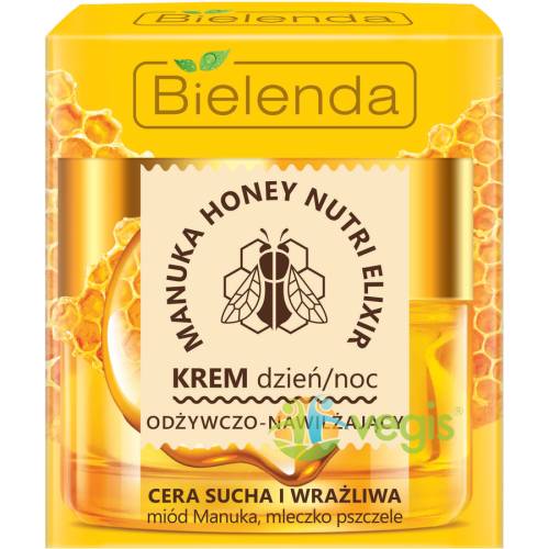 Manuka honey nutri elixir crema de fata hranitoare si hidratanta pentru ten uscat si sensibil de zi/noapte 50ml