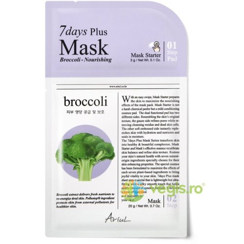 Masca 7days plus cu broccoli pentru hranire si vitaminizare 20g+3g