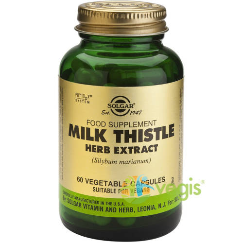 Milk thistle herb extract 60cps (extract din planta de silimarina)