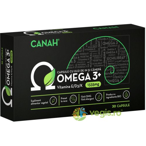 Omega 3+ (capsule cu ulei de canepa si in) 30cps
