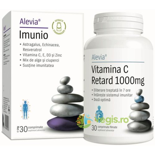 Pachet imunio 30cps + vitamina c retard 1000mg 30cps