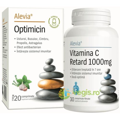Pachet optimicin 20cps + vitamina c retard 1000mg 30cps