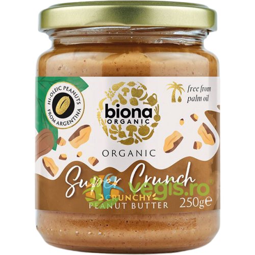 Pasta de arahide crocanta hi-oleica ecologica/bio 250g