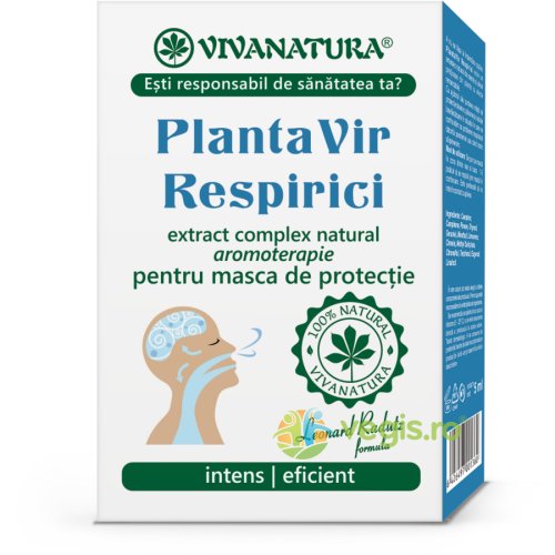 Plantavir respirici - extract complex natural aromoterapie pentru masca de protectie 5ml