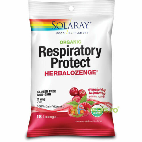 Respiratory protect dropsuri pentru gat cu aroma de merisor si zmeura 18buc.