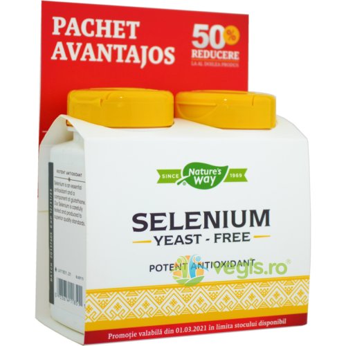 Selenium 200mcg 60cps 1+1-50% gratis