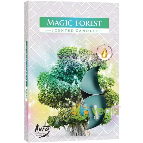 Set lumanari tip pastila aroma magic forest 6 buc.