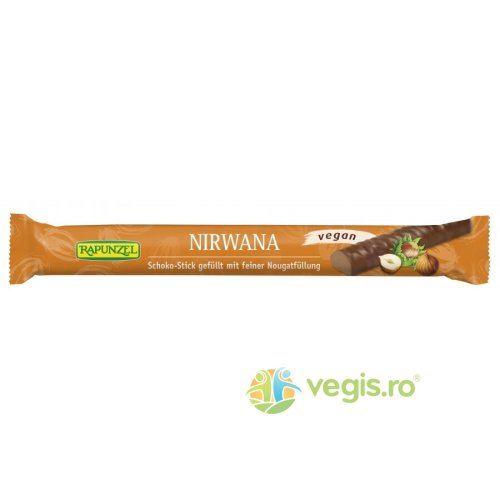 Stick cu ciocolata si crema de alune nirwana ecologic/bio 22g