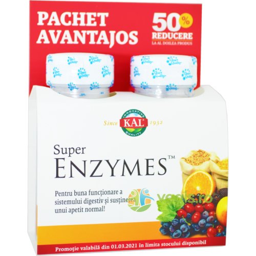 Super enzymes 30cpr pachet 1+1-50%