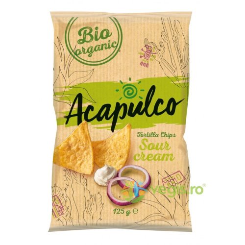 Tortilla chips cu smantana si ceapa ecologice/bio 125g