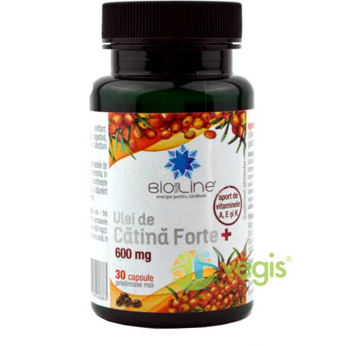 Helcor Ulei de catina forte 600mg 30cps