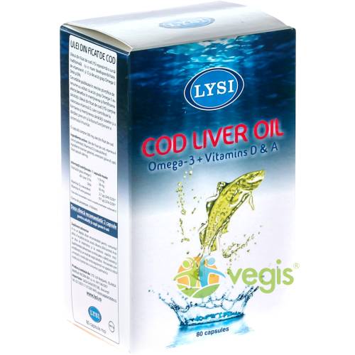 Ulei din ficat de cod (cod liver oil) 80cps