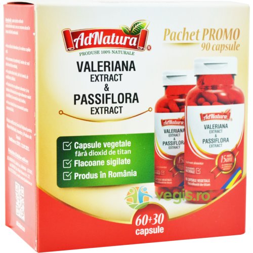 Valeriana si passiflora extract 60cps+30cps