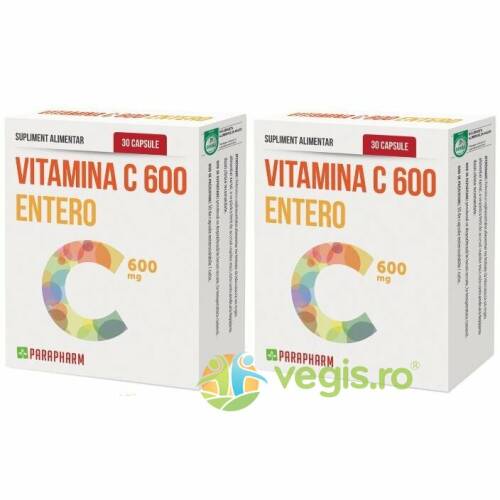 Vitamina c 600mg entero 30cps pachet 1+1
