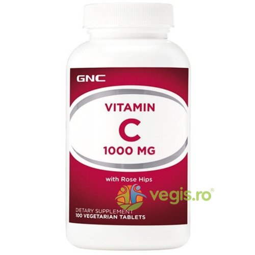 Vitamina c cu extract de macese 1000mg 100tb vegetale