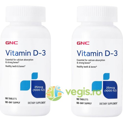 Vitamina d3 25mcg (1000ui) 180tb+180tb gratis