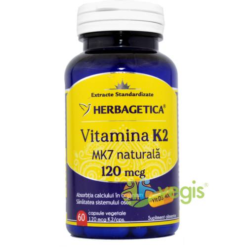 Vitamina k2 mk7 naturala 120mcg 60cps