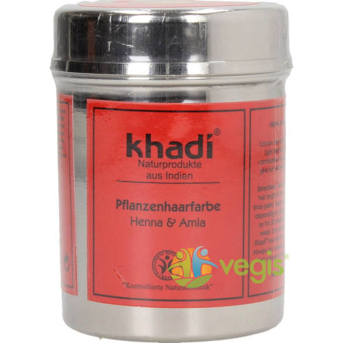 Khadi Vopsea de par naturala cu henna si amla – rosu 150g