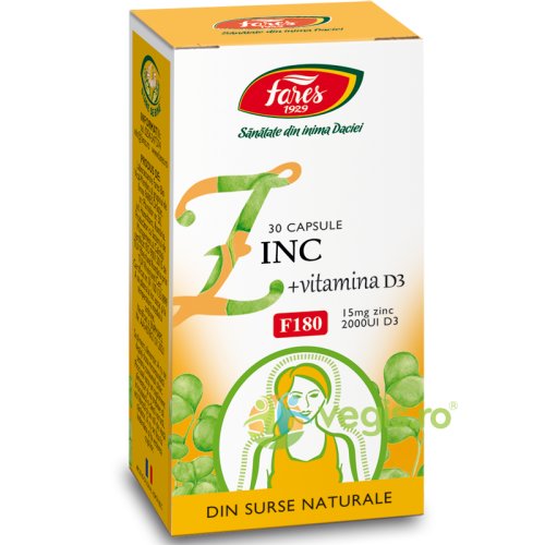 Zinc + vitamina d3 (f180) 30cps