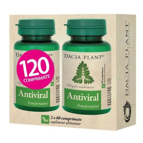 Antiviral dacia plant, 60 comprimate, 1 + 1 gratis