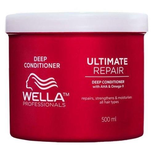 Balsam de reparare cu aha   omega 9 pentru par deteriorat pasul 2 - wella professionals ultimate repair deep conditioner, 500 ml