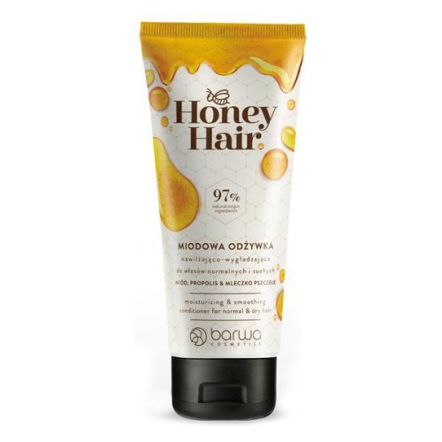 Balsam par honey hair pentru par normal si uscat, cu laptisor de matca, miere si propolis, barwa cosmetics, 200 ml