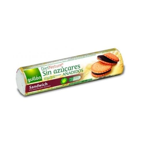 Biscuiti sandwich cu crema de cicolata amaruie - gullon diet nature, 250 g