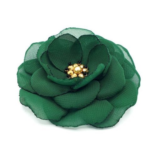 Brosa floare verde din voal, zia fashion, rania