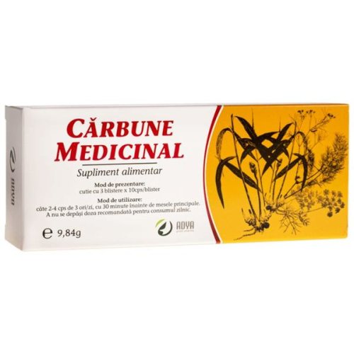 Carbune medicinal adya green pharma, 30 capsule