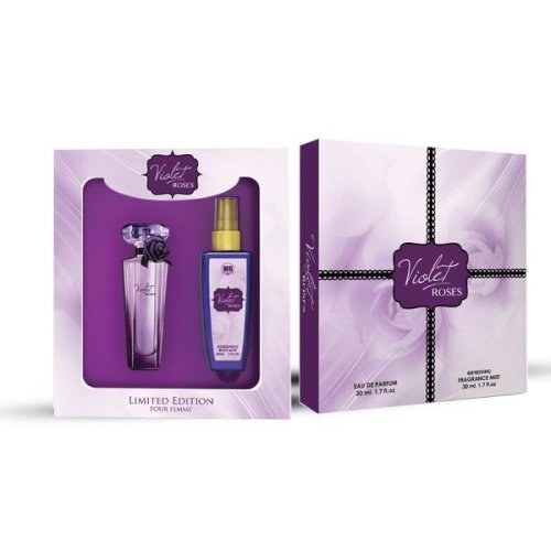 Caseta cadou pentru femei, violet roses, apa de parfum 30ml+ spray corp 30ml