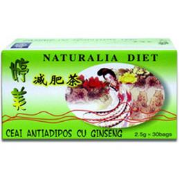 Ceai antiadipos cu ginseng china naturalia diet, 2,5g x 30 doze