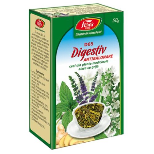 Ceai digestiv antibalonare fares d65, 50g