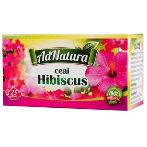Ceai hibiscus adnatura, 25 plicuri