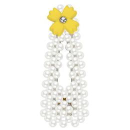 Clama de par flower pearl lucy style 2000, galben